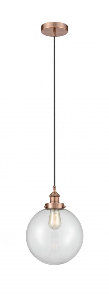 Beacon - 1 Light - 10 inch - Antique Copper - Cord hung - Mini Pendant