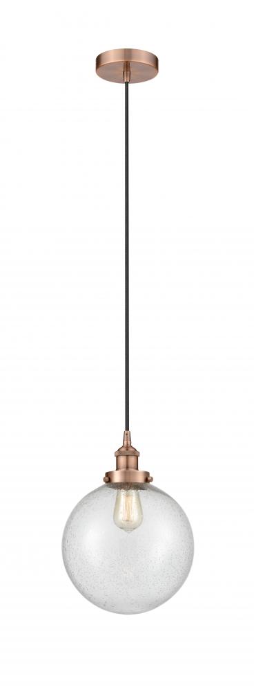 Beacon - 1 Light - 10 inch - Antique Copper - Cord hung - Mini Pendant