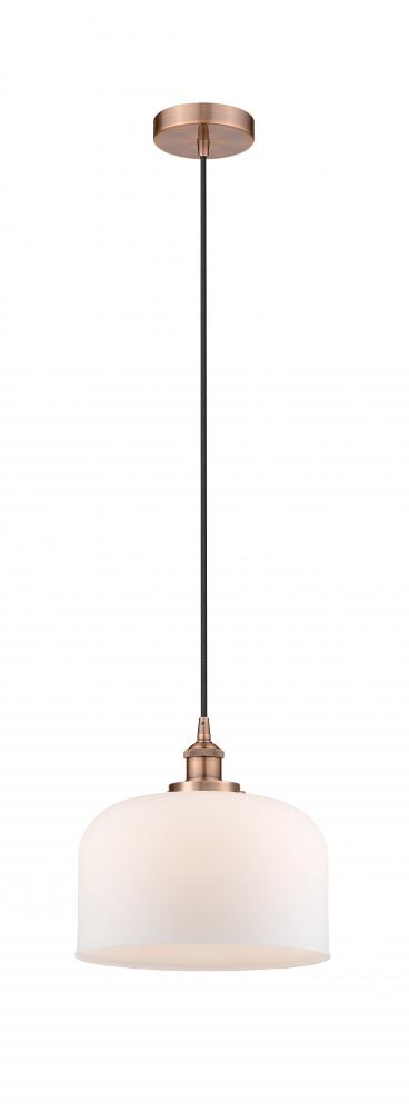 Bell - 1 Light - 12 inch - Antique Copper - Cord hung - Mini Pendant