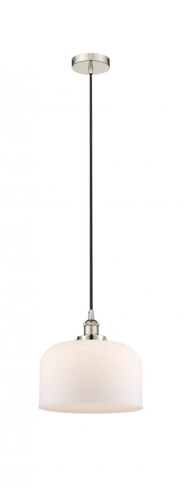 Bell - 1 Light - 12 inch - Polished Nickel - Cord hung - Mini Pendant