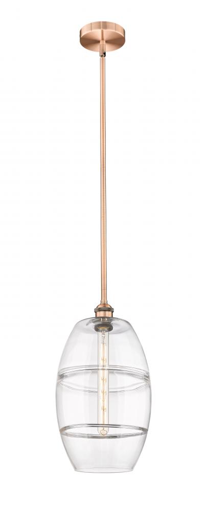 Vaz - 1 Light - 10 inch - Antique Copper - Cord hung - Mini Pendant