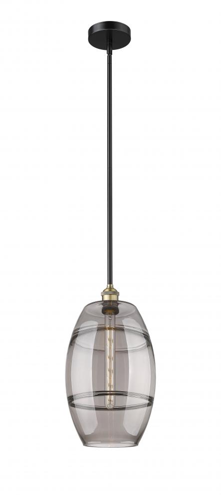 Vaz - 1 Light - 10 inch - Black Antique Brass - Cord hung - Mini Pendant