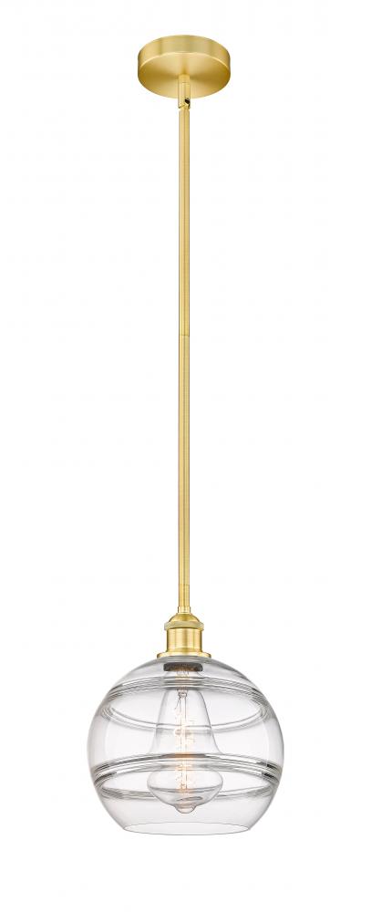 Rochester - 1 Light - 10 inch - Satin Gold - Cord hung - Mini Pendant