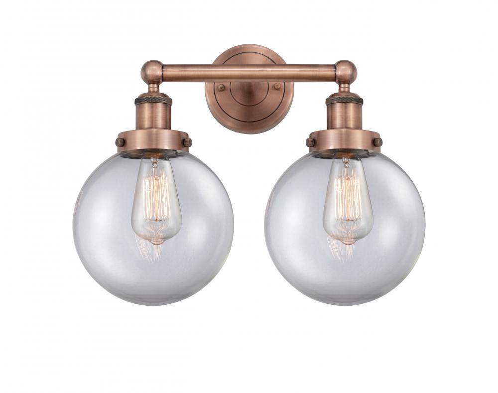 Beacon - 2 Light - 17 inch - Antique Copper - Bath Vanity Light