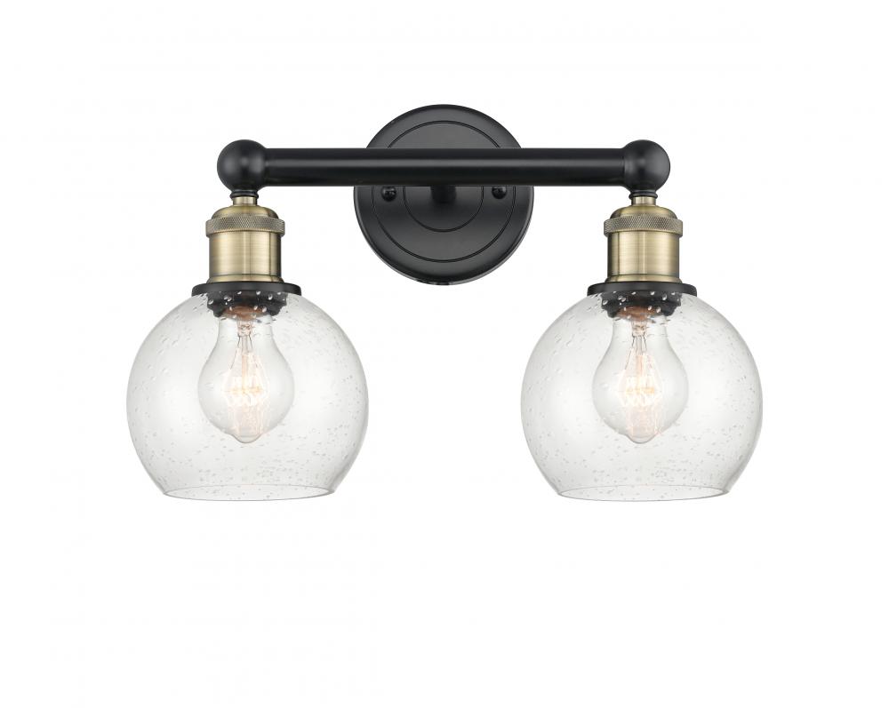 Athens - 2 Light - 15 inch - Black Antique Brass - Bath Vanity Light