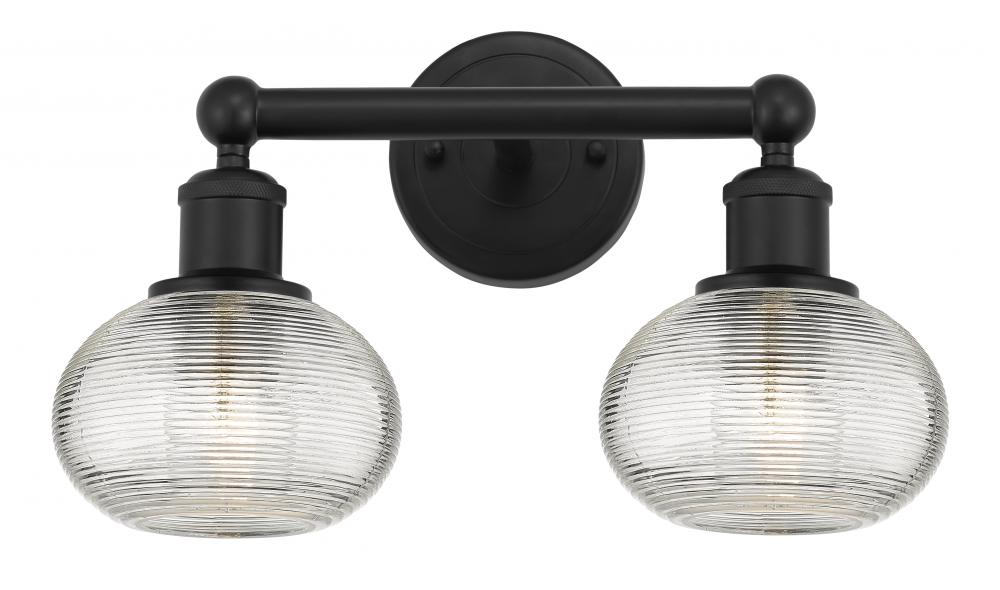 Ithaca - 2 Light - 15 inch - Matte Black - Bath Vanity Light