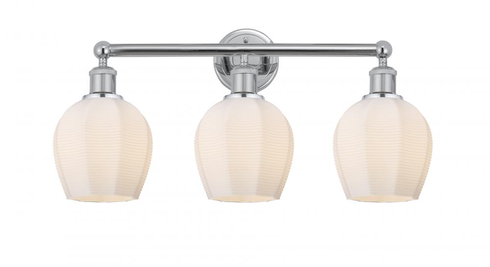 Norfolk - 3 Light - 24 inch - Polished Chrome - Bath Vanity Light