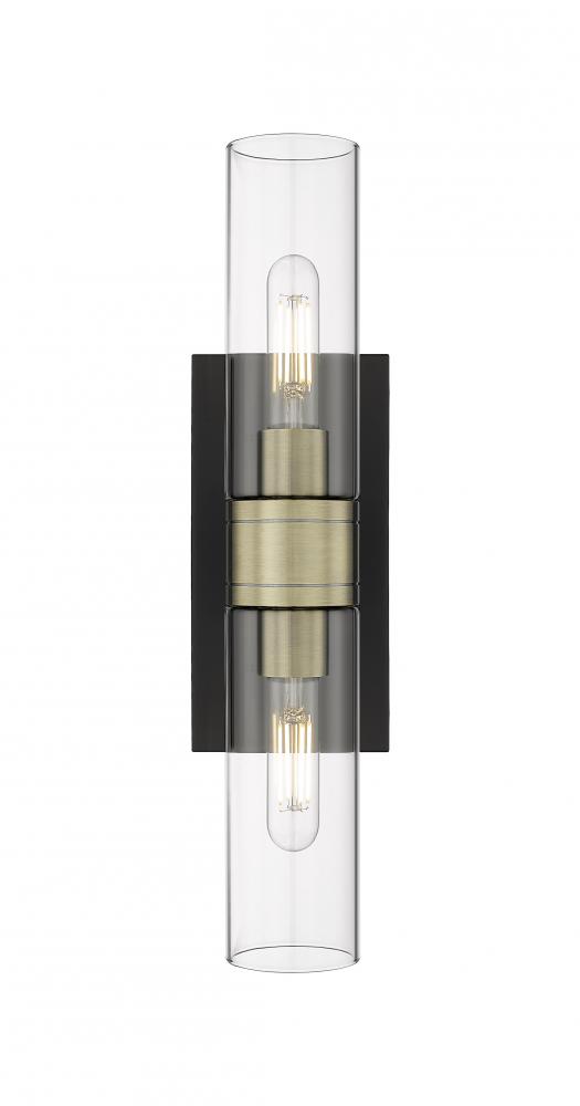 Boreas - 2 Light - 18 inch - Black Antique Brass - Bath Vanity Light