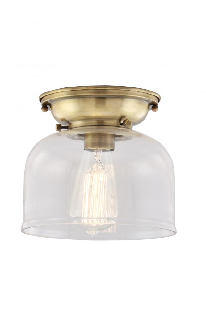 Bell - 1 Light - 8 inch - Antique Brass - Flush Mount