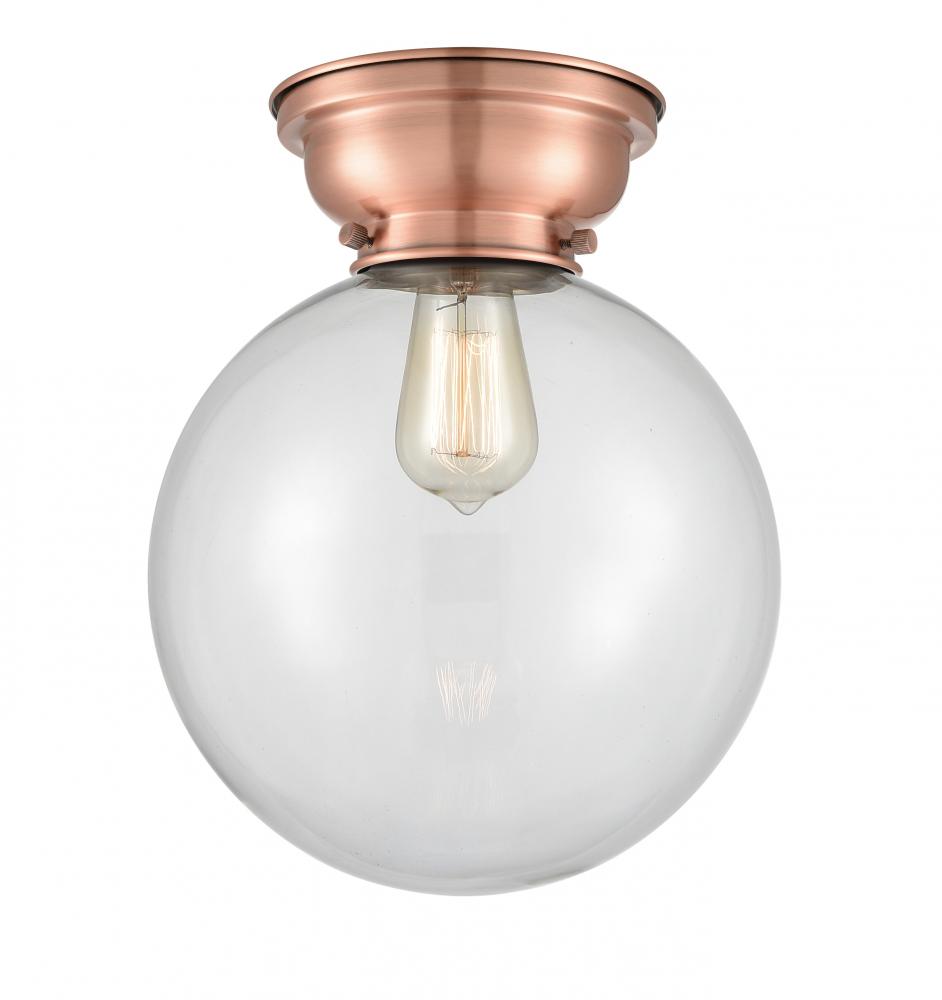 Beacon - 1 Light - 10 inch - Antique Copper - Flush Mount