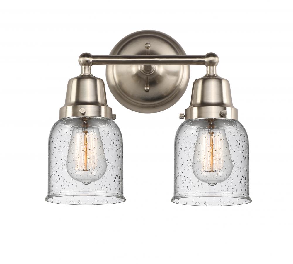 Bell - 2 Light - 13 inch - Brushed Satin Nickel - Bath Vanity Light