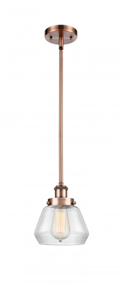 Fulton - 1 Light - 6 inch - Antique Copper - Mini Pendant