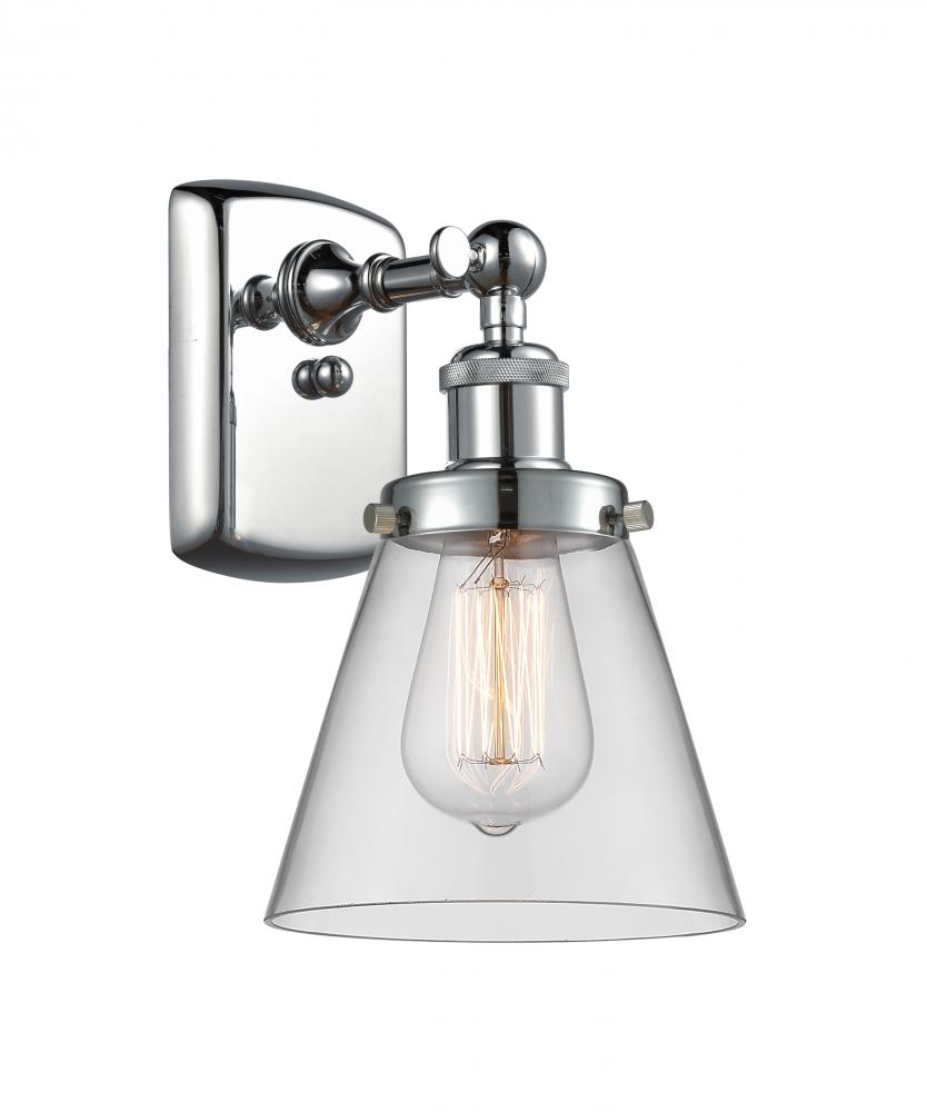 Cone - 1 Light - 6 inch - Polished Chrome - Sconce