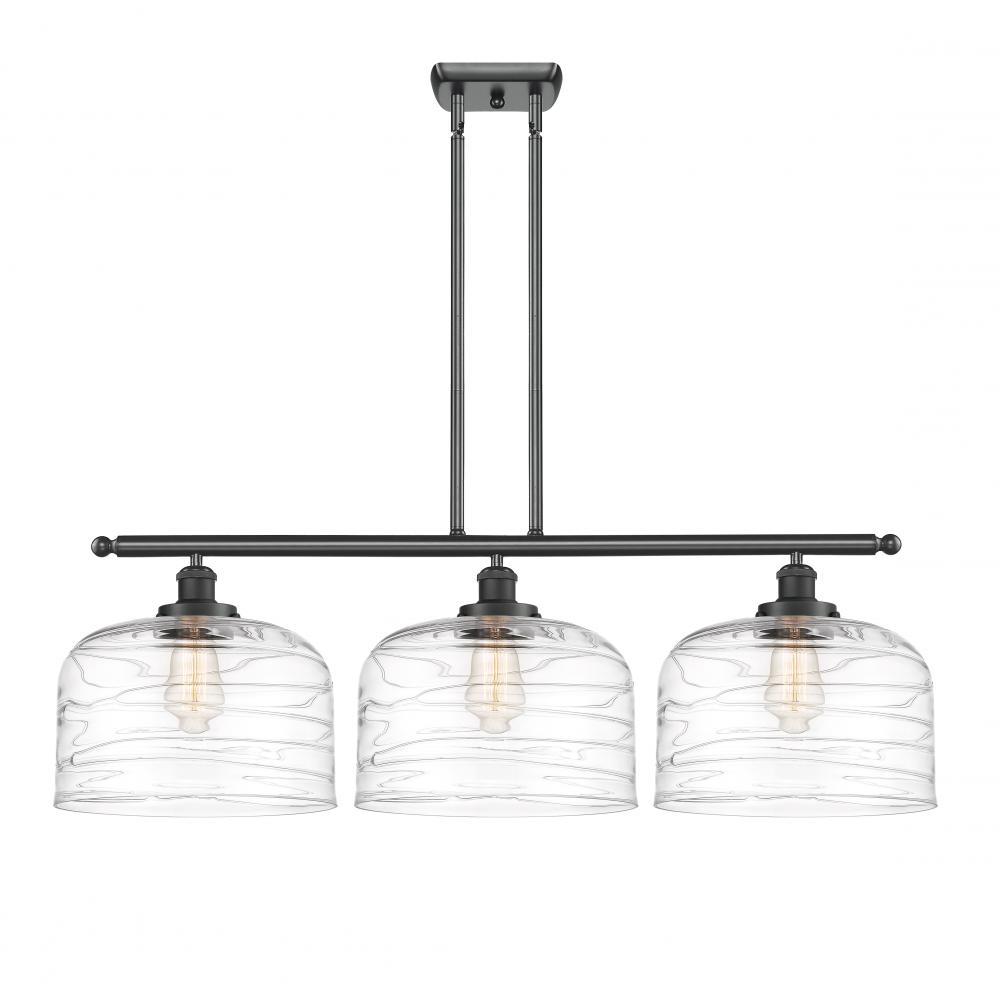 Bell - 3 Light - 36 inch - Matte Black - Stem Hung - Island Light