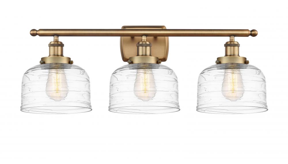 Bell - 3 Light - 28 inch - Brushed Brass - Bath Vanity Light