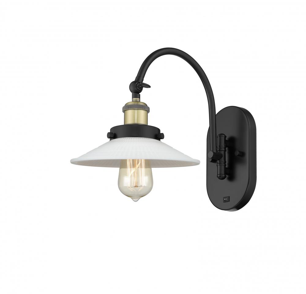 Halophane - 1 Light - 9 inch - Black Antique Brass - Sconce