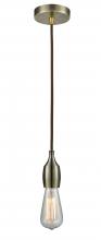 Innovations Lighting 100AB-10BR-3AB - Chelsea - 1 Light - 2 inch - Antique Brass - Cord hung - Mini Pendant