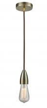 Innovations Lighting 100AB-10BR-4AB - Fairchild - 1 Light - 2 inch - Antique Brass - Cord hung - Mini Pendant