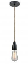 Innovations Lighting 100BK-10RE-4BK - Fairchild - 1 Light - 2 inch - Matte Black - Cord hung - Mini Pendant