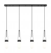 Innovations Lighting 124-452-1P-BK-G452-4GWH - Milan - 4 Light - 48 inch - Matte Black - Linear Pendant