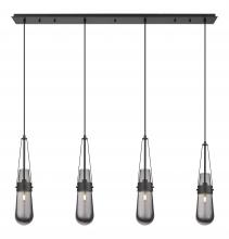 Innovations Lighting 124-452-1P-BK-G452-4SM - Milan - 4 Light - 48 inch - Matte Black - Linear Pendant