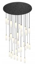 Innovations Lighting 160BK-B-31P-BB-G434-12WH - Crown Point - 31 Light - 60 inch - Brushed Brass - Multi Pendant