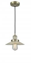 Innovations Lighting 201C-AB-G2 - Halophane - 1 Light - 9 inch - Antique Brass - Cord hung - Mini Pendant