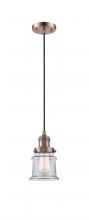 Innovations Lighting 201C-AC-G182S - Canton - 1 Light - 5 inch - Antique Copper - Cord hung - Mini Pendant