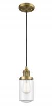 Innovations Lighting 201C-BB-G312 - Dover - 1 Light - 5 inch - Brushed Brass - Cord hung - Mini Pendant