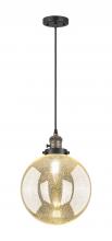 Innovations Lighting 201CSW-BAB-G208-10 - Beacon - 1 Light - 10 inch - Black Antique Brass - Cord hung - Mini Pendant