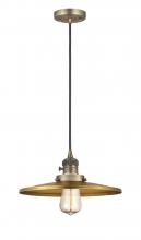 Innovations Lighting 201CSW-BB-MFR-BB-12 - Appalachian - 1 Light - 12 inch - Brushed Brass - Cord hung - Mini Pendant