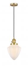 Innovations Lighting 201CSW-SG-G661-7 - Bullet - 1 Light - 7 inch - Satin Gold - Cord hung - Mini Pendant