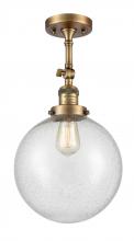 Innovations Lighting 201F-BB-G204-10 - Beacon - 1 Light - 10 inch - Brushed Brass - Semi-Flush Mount