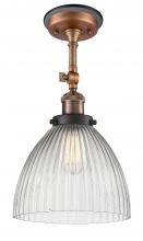 Innovations Lighting 201FBP-ACBK-G222 - Seneca Falls - 1 Light - 10 inch - Antique Copper - Semi-Flush Mount