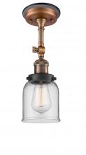 Innovations Lighting 201FBP-ACBK-G52 - Bell - 1 Light - 5 inch - Antique Copper - Semi-Flush Mount