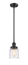 Innovations Lighting 201S-BK-G513 - Bell - 1 Light - 5 inch - Matte Black - Stem Hung - Mini Pendant