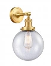 Innovations Lighting 203-SG-G204-8 - Beacon - 1 Light - 8 inch - Satin Gold - Sconce