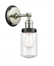 Innovations Lighting 203PN-BPBK-HRBK-G314 - Dover - 1 Light - 5 inch - Polished Nickel - Sconce