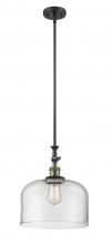 Innovations Lighting 206-BAB-G72-L - Bell - 1 Light - 12 inch - Black Antique Brass - Stem Hung - Mini Pendant