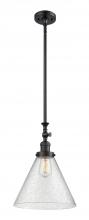 Innovations Lighting 206-BK-G44-L - Cone - 1 Light - 12 inch - Matte Black - Stem Hung - Mini Pendant