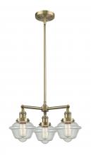 Innovations Lighting 207-AB-G534 - Oxford - 3 Light - 20 inch - Antique Brass - Stem Hung - Chandelier