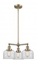 Innovations Lighting 207-AB-G72 - Bell - 3 Light - 22 inch - Antique Brass - Stem Hung - Chandelier