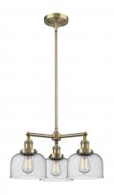 Innovations Lighting 207-AB-G74 - Bell - 3 Light - 22 inch - Antique Brass - Stem Hung - Chandelier