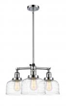 Innovations Lighting 207-PC-G713 - Bell - 3 Light - 22 inch - Polished Chrome - Stem Hung - Chandelier