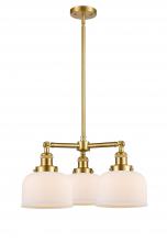 Innovations Lighting 207-SG-G71 - Bell - 3 Light - 22 inch - Satin Gold - Stem Hung - Chandelier