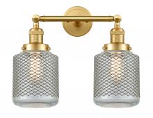 Innovations Lighting 208-SG-G262 - Stanton - 2 Light - 16 inch - Satin Gold - Bath Vanity Light