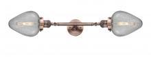 Innovations Lighting 208L-AC-G165-LED - Geneseo - 2 Light - 7 inch - Antique Copper - Bath Vanity Light