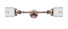 Innovations Lighting 208L-AC-G52 - Bell - 2 Light - 5 inch - Antique Copper - Bath Vanity Light