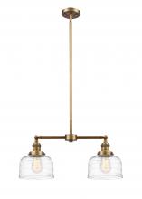 Innovations Lighting 209-BB-G713 - Bell - 2 Light - 21 inch - Brushed Brass - Stem Hung - Island Light