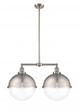 Innovations Lighting 209-SN-HFS-122-SN - Hampden - 2 Light - 18 inch - Brushed Satin Nickel - Stem Hung - Island Light